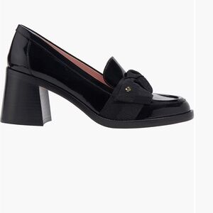 EUC Kate Spade Leandra Loafer Heel in Black Patent Size 5